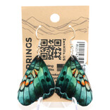 ZEN HILLS EARRING-BUTTERFLY WING GREEN
