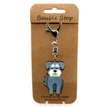 Wheeler Updated Skus KEY CLIP-DOG MINI SCHNAUZER GRY/WHT