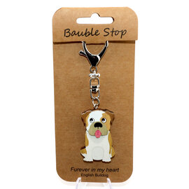 Wheeler Updated Skus KEY CLIP-DOG ENGLISH BULLDOG BRWN/WHT
