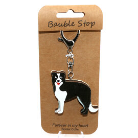 Wheeler Updated Skus KEY CLIP-DOG BORDER COLLIE BLK/WHT