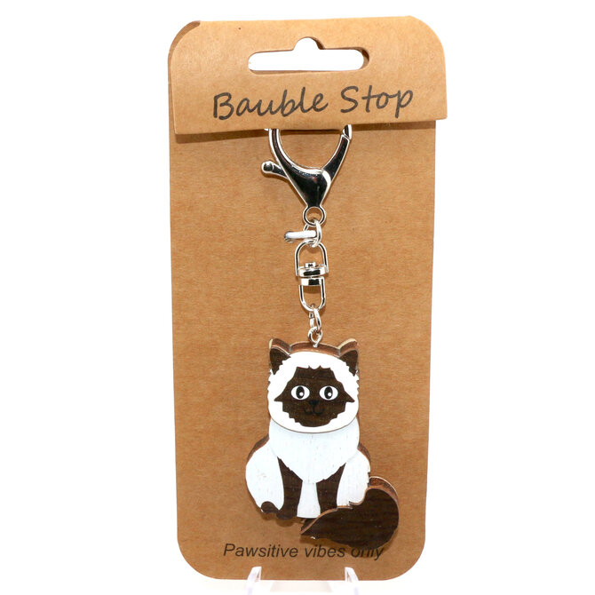 Wheeler Updated Skus KEY CLIP-CAT BIRMAN WHT/BRWN