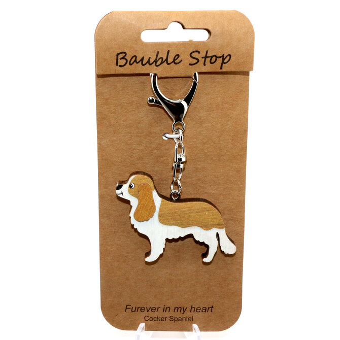 Wheeler Updated Skus KEY CLIP-DOG COCKER SPANIEL BRWN/WHT