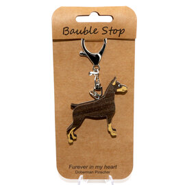Wheeler Updated Skus KEY CLIP-DOG DOBERMAN PINSCHER BRWN