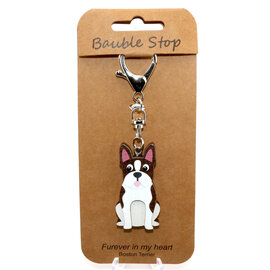 Wheeler Updated Skus KEY CLIP-DOG BOSTON TERRIER BLK/WHT