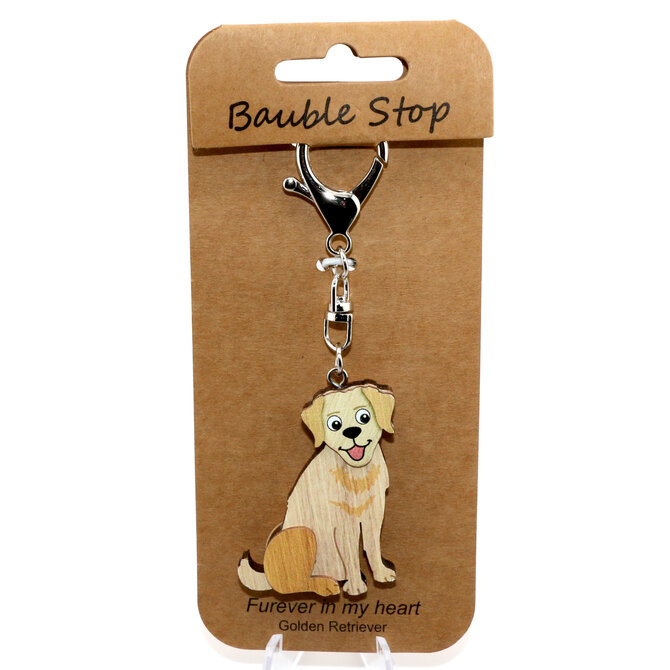 Wheeler Updated Skus KEY CLIP-DOG GOLDEN RETRIEVER TAN