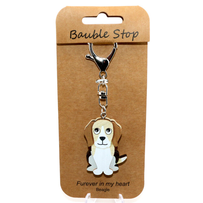 Wheeler Updated Skus KEY CLIP-DOG BEAGLE WHT/BRWN/BLK