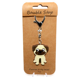 Wheeler Updated Skus KEY CLIP-DOG PUG BRWN