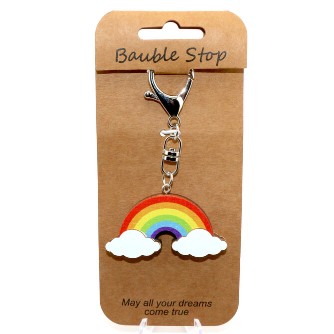 Wheeler Updated Skus KEY CLIP-RAINBOW W/ CLOUDS