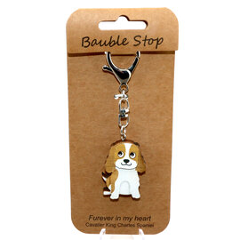 Wheeler Updated Skus KEY CLIP-DOG CAVALIER KING CHARLES SPANIEL BRWN/WHT