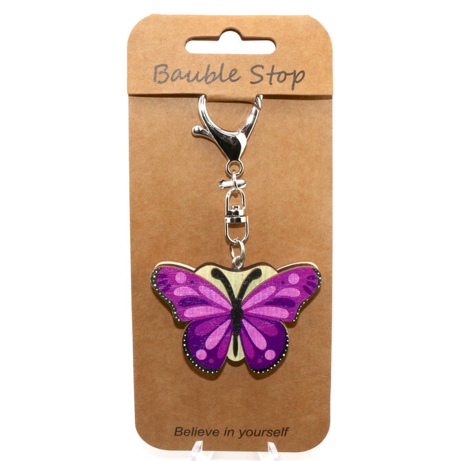 Wheeler Updated Skus KEY CLIP-BUTTERFLY PRPL/PNK