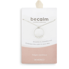 Demdaco/misc Product Necklace - Be Calm Silver Demdaco/misc Product Necklace - Be Calm Silver