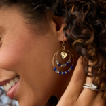 Demdaco/misc Product Earrings - Beaded Indigo Demdaco/misc Product Earrings - Beaded Indigo