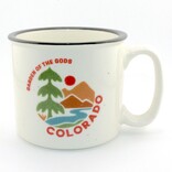 A&f Souvenir Mug - Tree/Mountain White Speckle Garden of the Gods CO A&f Souvenir Mug - Tree/Mountain White Speckle Garden of the Gods CO