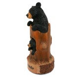 American Gift Corp Figurine - Bears in Tree Trunk 6"