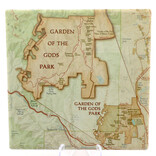 Mcgovern & Co Coaster - Garden of the Gods Vintage Map Mcgovern & Co Coaster - Garden of the Gods Vintage Map