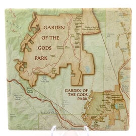 Mcgovern & Co Coaster - Garden of the Gods Vintage Map Mcgovern & Co Coaster - Garden of the Gods Vintage Map