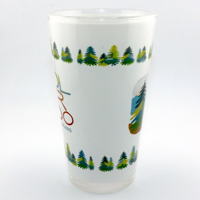A&f Souvenir Pint Glass - Trees/Mountains White Colorado Rocky Mountains