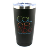 A&f Souvenir Tumbler - Mountain Scene Black CO/Rocky Mountains