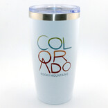 A&f Souvenir Tumbler - Mountain Scene White CO/Rocky Mountains