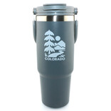 A&f Souvenir Tumbler - Tree/Mountain Grey Carry Handle
