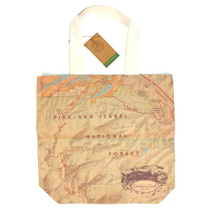 Mcgovern & Co Tote Bag - Garden of the Gods Vintage Map