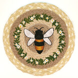 Capitol Importing Co Swatch - Bee Happy/Flower Wreath 10" Round