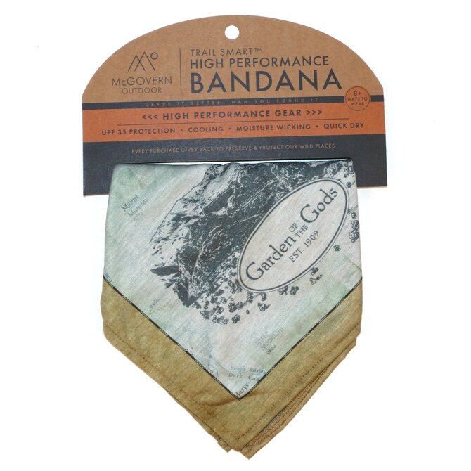 Mcgovern & Co Bandana - Garden of the Gods Vintage Map