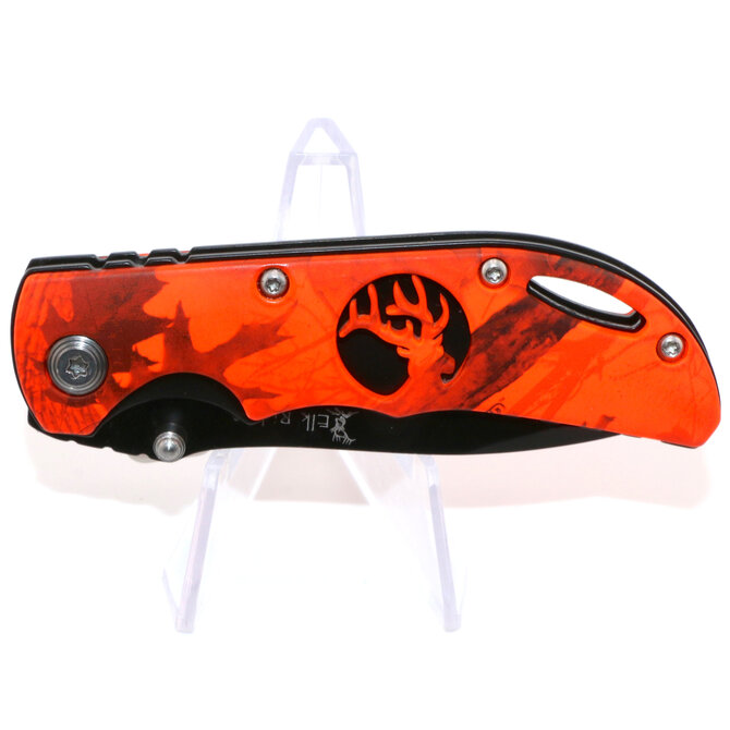 RIDGEWAY KNIFE-ELK CAMO ORNG 3"