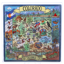 Certified International Coaster Set - Colorado State Map 4"