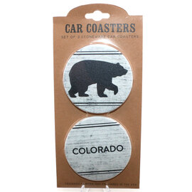Carson Inc Car Coaster - 2 Piece Bear Colorado Carson Inc Car Coaster - 2 Piece Bear Colorado