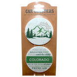 Carson Inc Car Coaster - 2 Piece Mountain Life Colorado