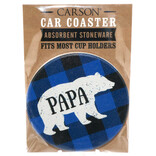 Carson Inc Car Coaster - Papa Bear Plaid