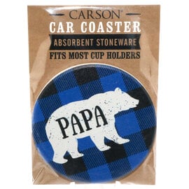Carson Inc Car Coaster - Papa Bear Plaid Carson Inc Car Coaster - Papa Bear Plaid