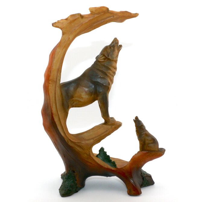 SLIFKA SALES COMPANY Wolf in Log - 8.5"
