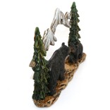 SLIFKA SALES COMPANY Figurine - Bear/Trees Under Mountain 6x4