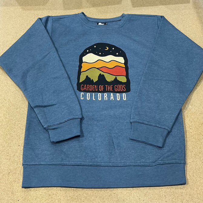 On The Road Apparel Crew - Smoky Night Garden of the Gods Sweater