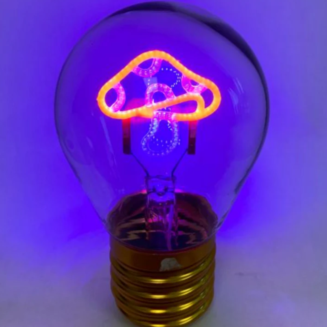 Streamline LIGHT BULB-NEON MUSHROOM