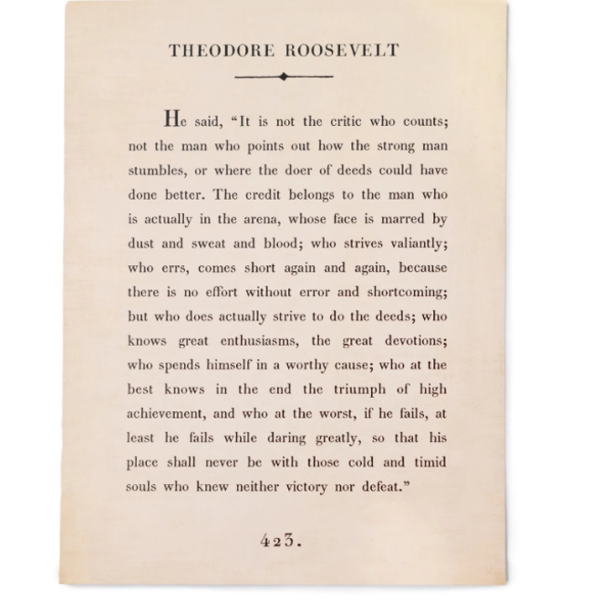 Sugarboo & Co Print - Theodore Roosevelt Cream 12"x16"