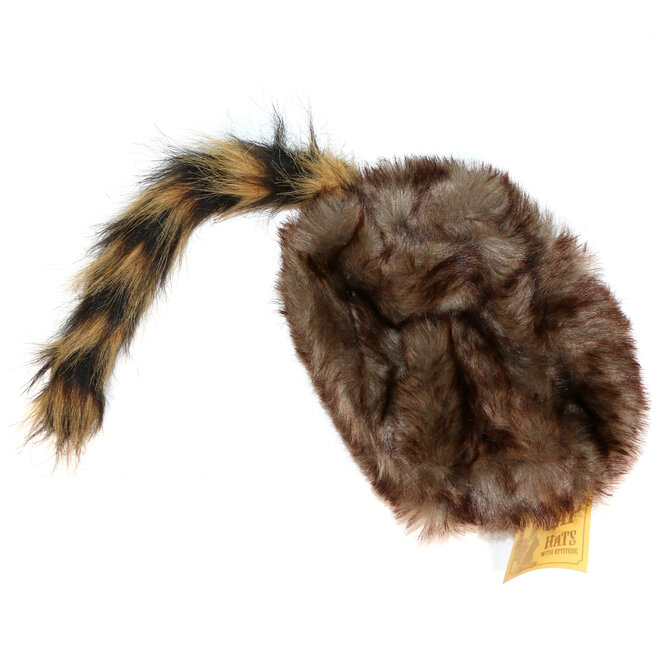 HAT-RACCOON TAIL LG