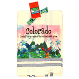 Lunar Designs Kitchen Towel - Columbines Colorado