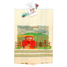 Lunar Designs Kitchen Towel - Lost Cowgirl/Dog Lunar Designs Kitchen Towel - Lost Cowgirl/Dog