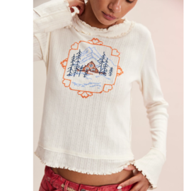 FREE PEOPLE Top - Through the Woods Cross Stitch