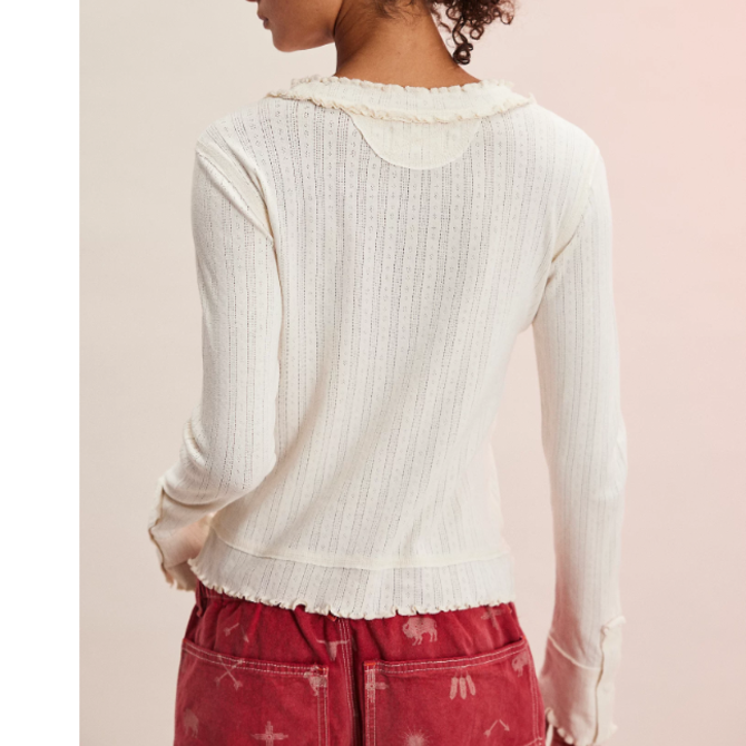 FREE PEOPLE Top - Through the Woods Cross Stitch