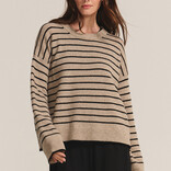Velvet Top - Romy Stripe Crew Long Sleeve Velvet Top - Romy Stripe Crew Long Sleeve