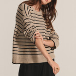 Velvet Top - Romy Stripe Crew Long Sleeve Velvet Top - Romy Stripe Crew Long Sleeve