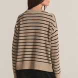 Velvet Top - Romy Stripe Crew Long Sleeve Velvet Top - Romy Stripe Crew Long Sleeve