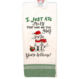 Kay Dee Designs Tea Towel - Ate the Elf Dog Xmas Kay Dee Designs Tea Towel - Ate the Elf Dog Xmas