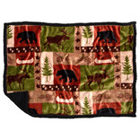 CARSTEN'S INC. Dog Blanket - Patchwork Lodge Black L/XL