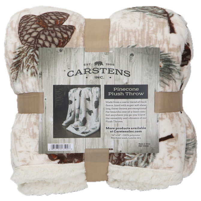 CARSTEN'S INC. Throw - Pinecones