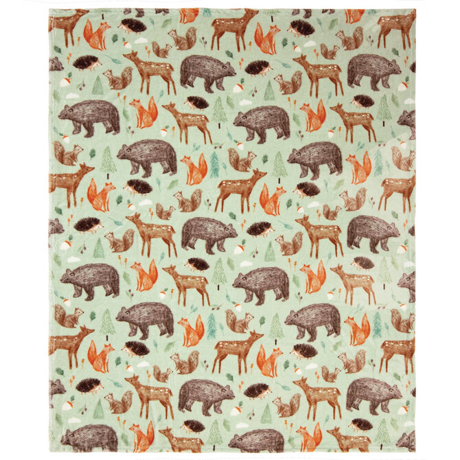 CARSTEN'S INC. Throw - Woodland Fox/Deer/Bear